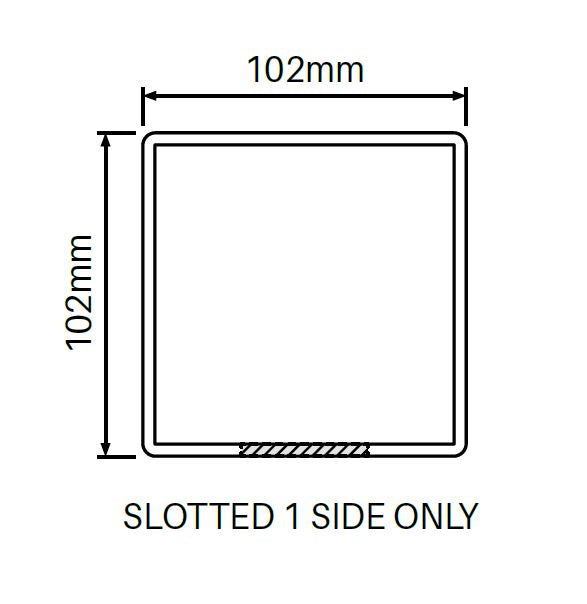 102mm X 102mm One Way End Post - SEMI PRIVACY HAMPTONS FENCE POST, - Image 2