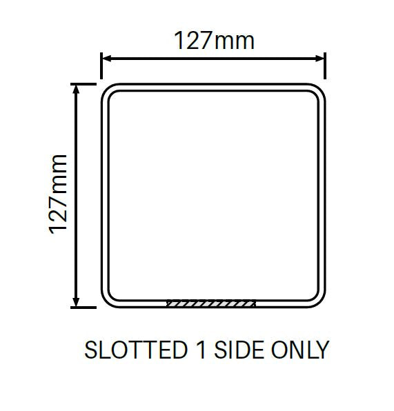 127MM X 127MM 1 way PVC fence post - Full privacy, - Image 2
