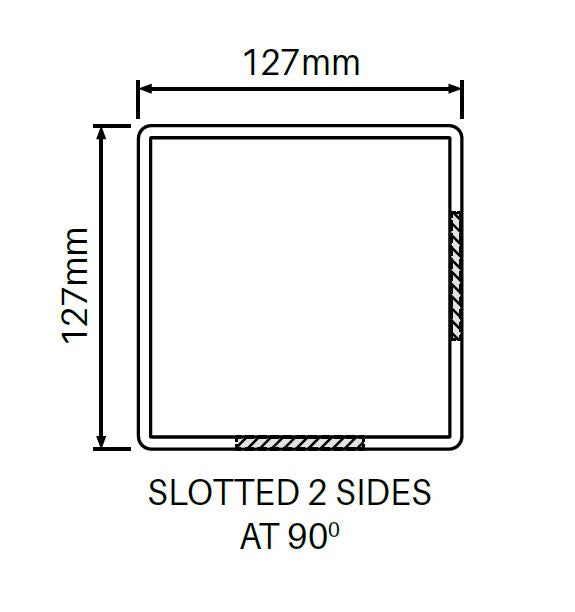 127MM X 127MM 90 Degrees post - 3 Rail Hampton Fencing Post, - Image 2