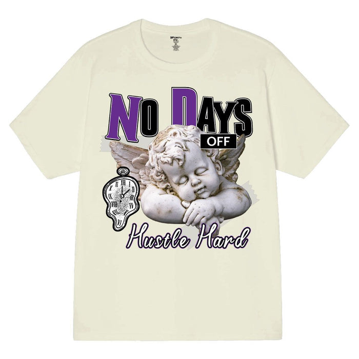 3Forty Inc. 'No Days Off Angel' T-Shirt showing a stylish graphic design on the front, made from soft, comfortable fabric.