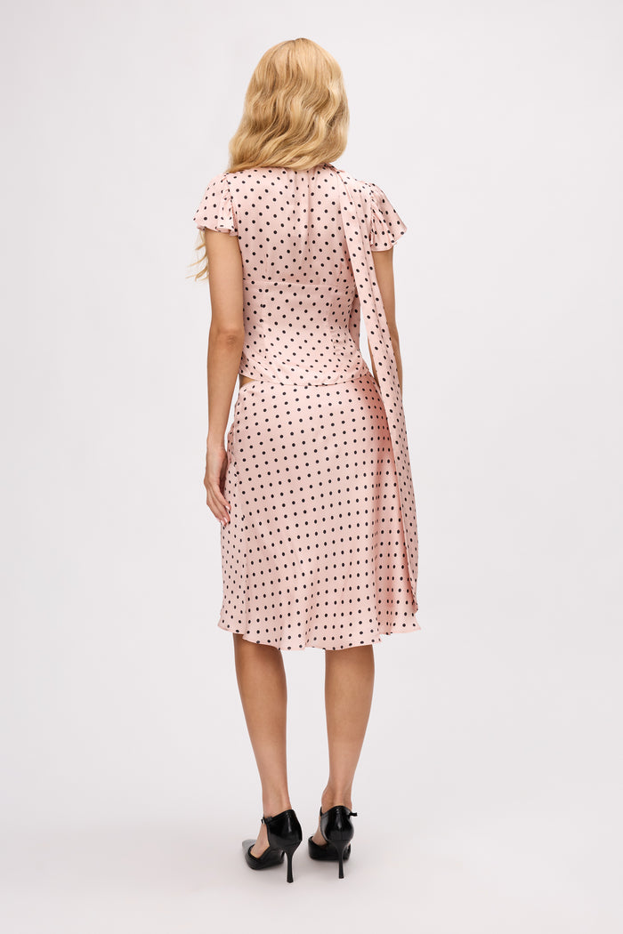 Ara Top in Pink Micro Dot