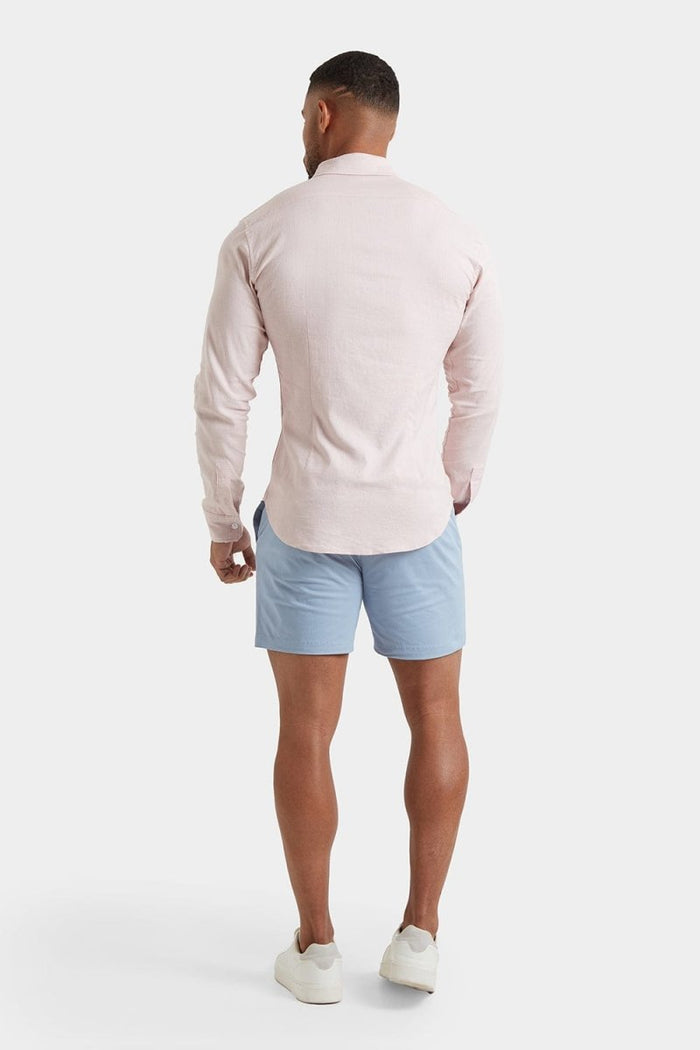 Athletic Fit Chino Shorts 5" in Soft Blue - TAILORED ATHLETE - USA