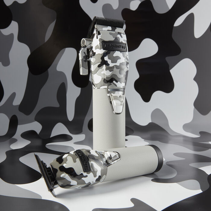 BABYLISSPRO® LIMITEDFX COLLECTION LIMITED EDITION CAMO METAL LITHIUM CLIPPER AND TRIMMER - Palms Fashion Inc.