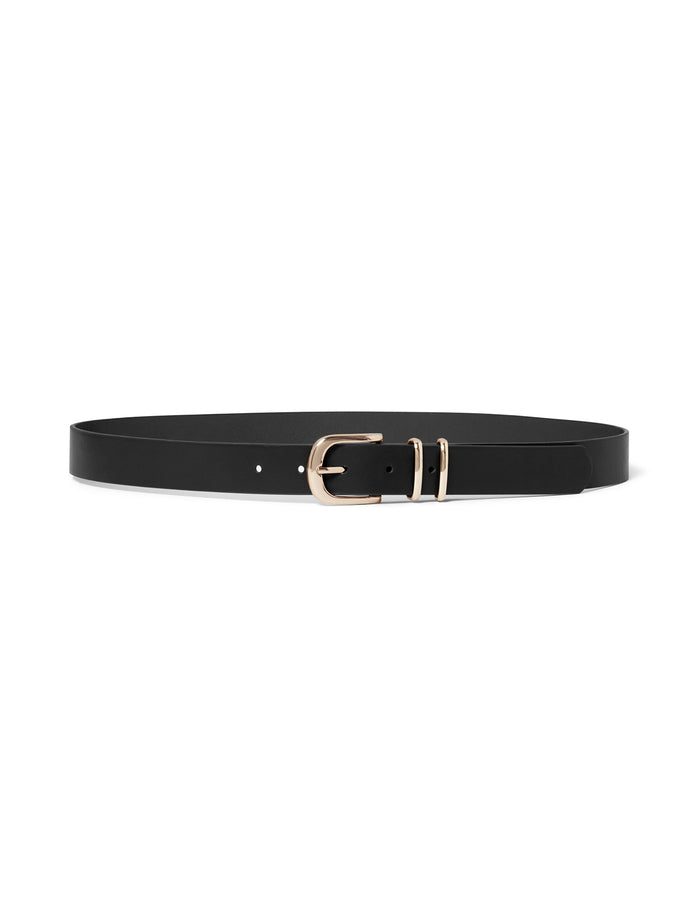 Darcy Double Keeper Jeans Belt Black Forever New