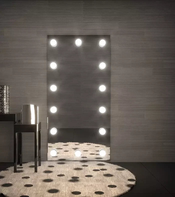 big floor mirror with led lights