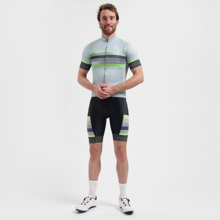 Rogelli Hero II fietsshirt heren grijs korte mouw gedragen totaalshot