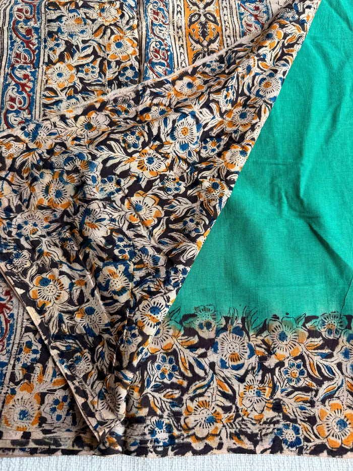 Kalamkari printed cotton saree