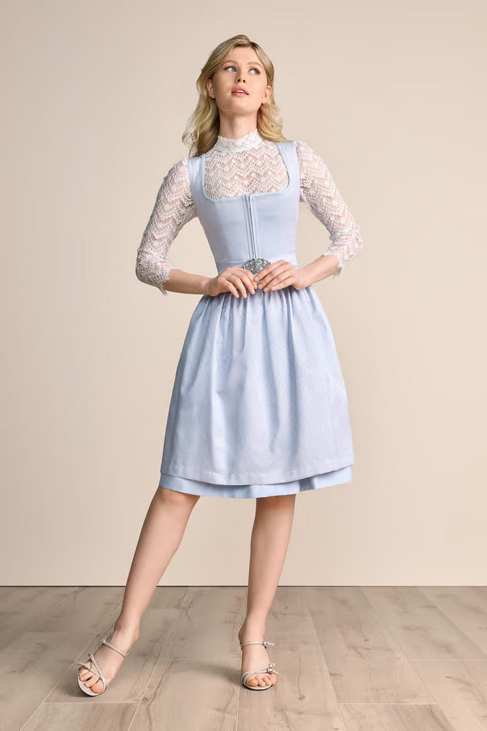 Kruger Alisha Midi Dirndl, Light Blue — 60cm 2pc Set