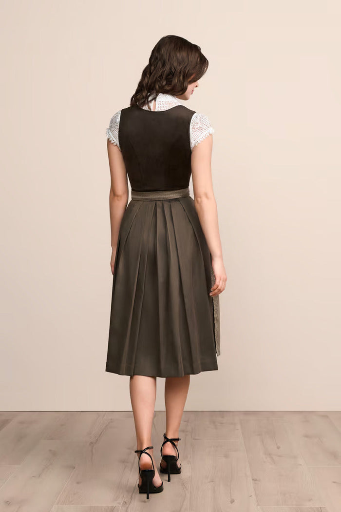 Kruger Long Dirndl 2pcs. 70cm "Cari" brown