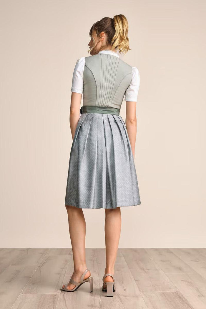 Kruger Midi Dirndl 2pcs. 60cm "Margit" green (40)