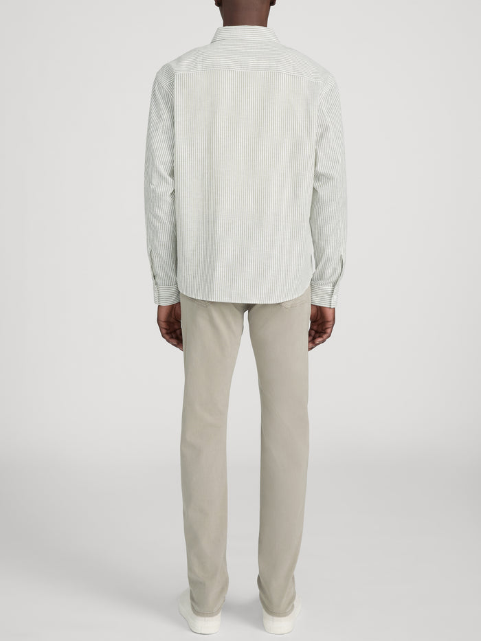 L'Homme Slim Brushed Twill -- Stone Grey