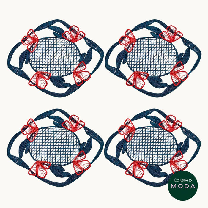 Moda Operandi Jardin Nouveau iraca palm placemat (set of 4)