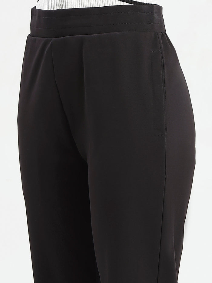 mSECRET Zip Pocket Black Cotton Blend Track Bottoms