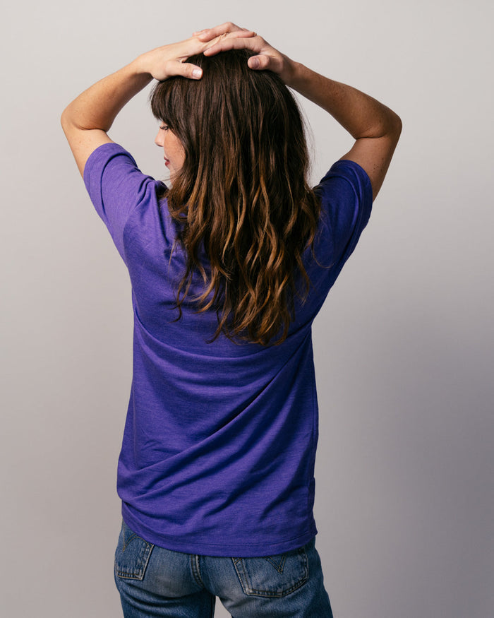 Heather Purple Unisex T-Shirt Back