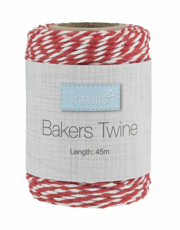 Not Specified Ribbon & Trimming Red & White Bakers Twine, 45 Roll 5022306796437
