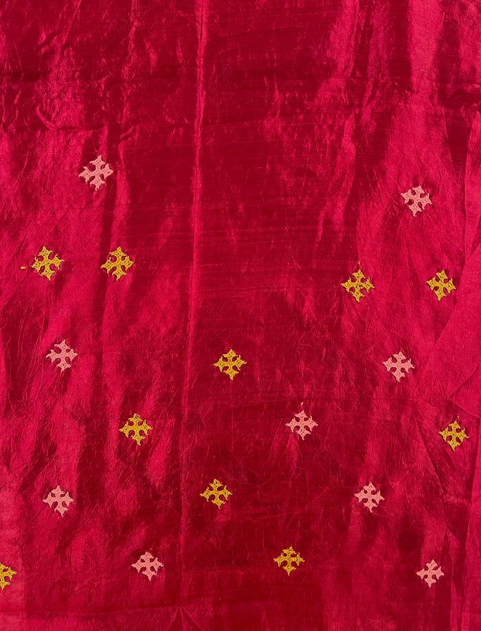 Tussar kutch embroidered blouse piece
