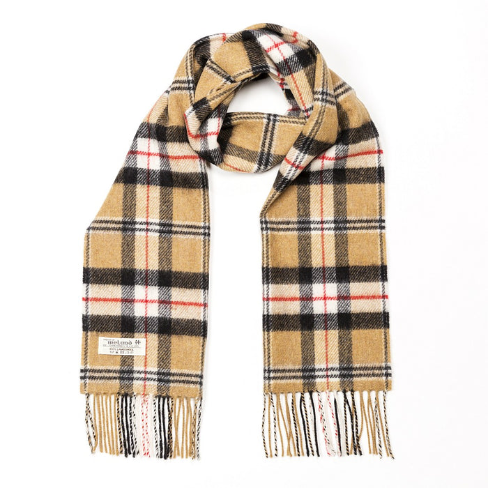 Camel of Merrick Tartan - Lambswool Scarf