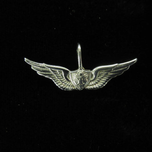 1.25" Basic Crewmember Wing Sterling Silver Pendant