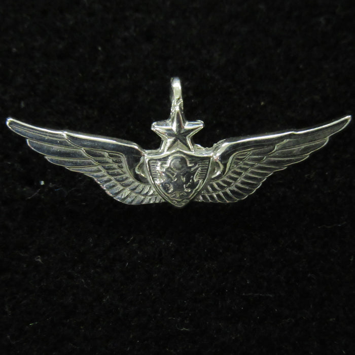 1.25" Sterling Silver Senior Crew Wing Pendant