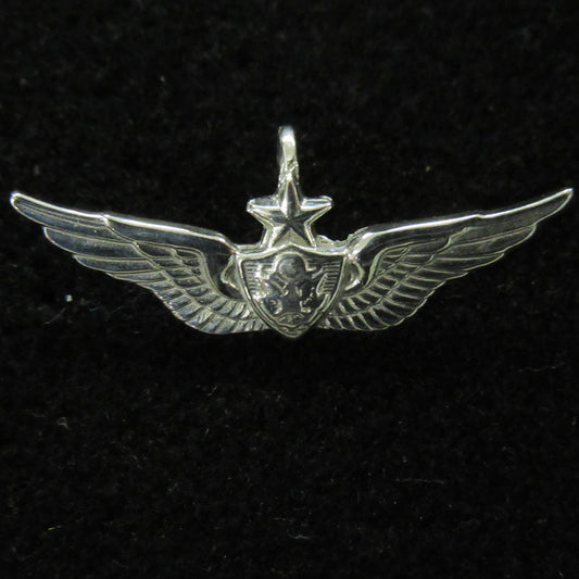 1.25" Sterling Silver Senior Crew Wing Pendant
