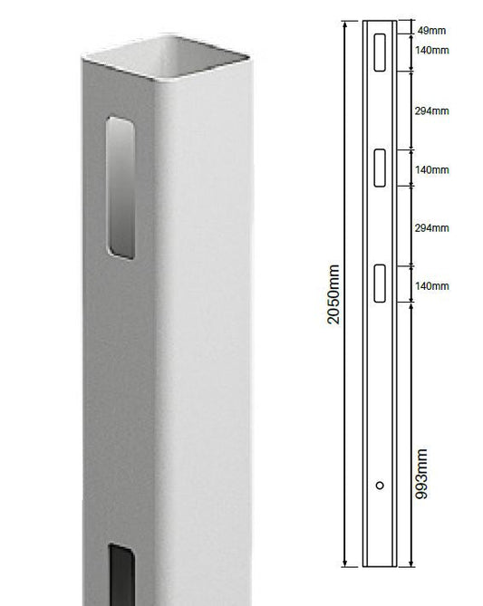 127MM X 127MM 1 way post - 3 Rail Hampton Fencing Post, - Image 1