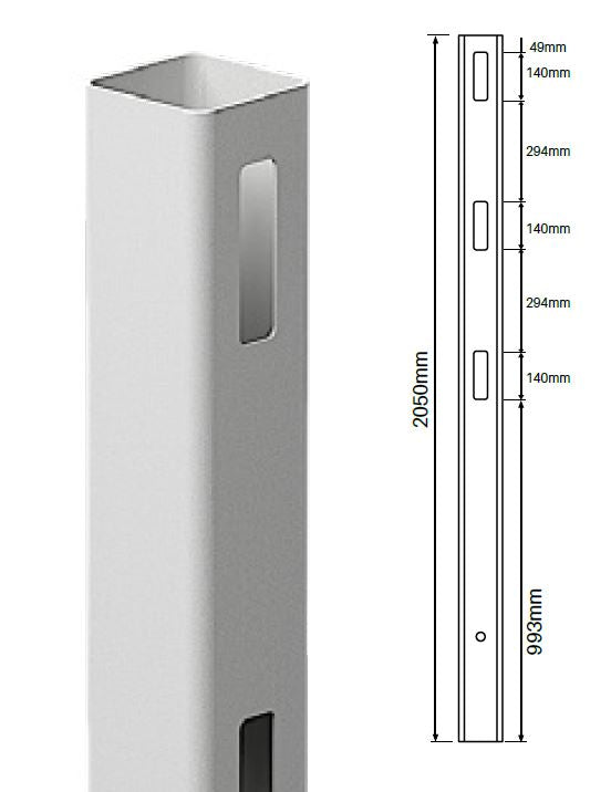 127MM X 127MM 2 way post - 3 Rail Hampton Fencing Post, - Image 1