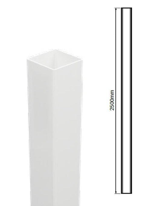 127mmX 127mm Full post 'No slot holes ' - Full privacy, PVC fence post, - Image 1