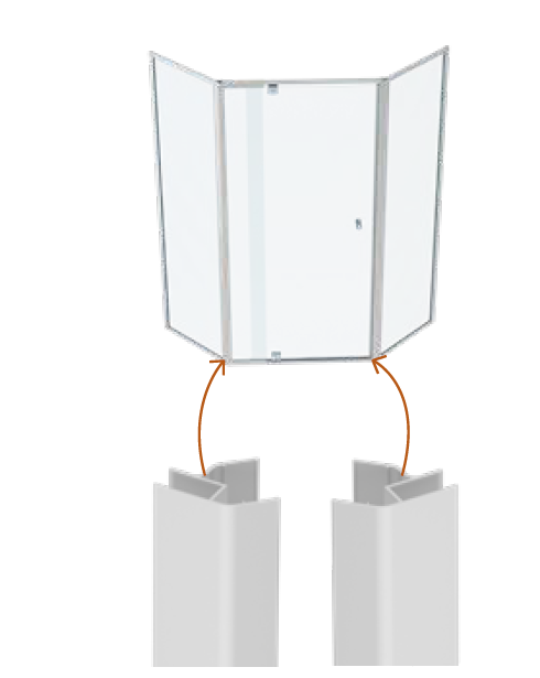 135 Degrees framed adaptor kit - 2 Pack, use with our Adjustable Semi Frameless Screens - Image 1