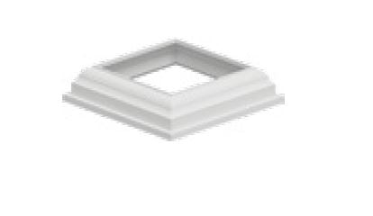 2 part domical cover for semi privacy Hamptons fence post, - Image 1