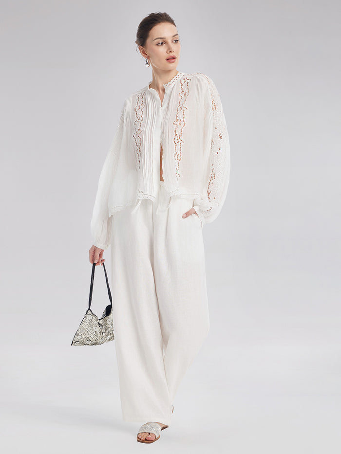 Lifestyle outfit with relaxed styling and natural aesthetic