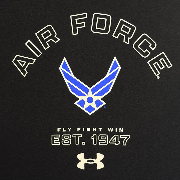 Air Force Under Armour Fly Fight Win Rival Fleece Hood (Black)