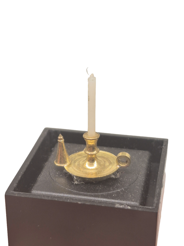 Alec Rothwell ‐ Golden Chamber Candlestick w/ Candle