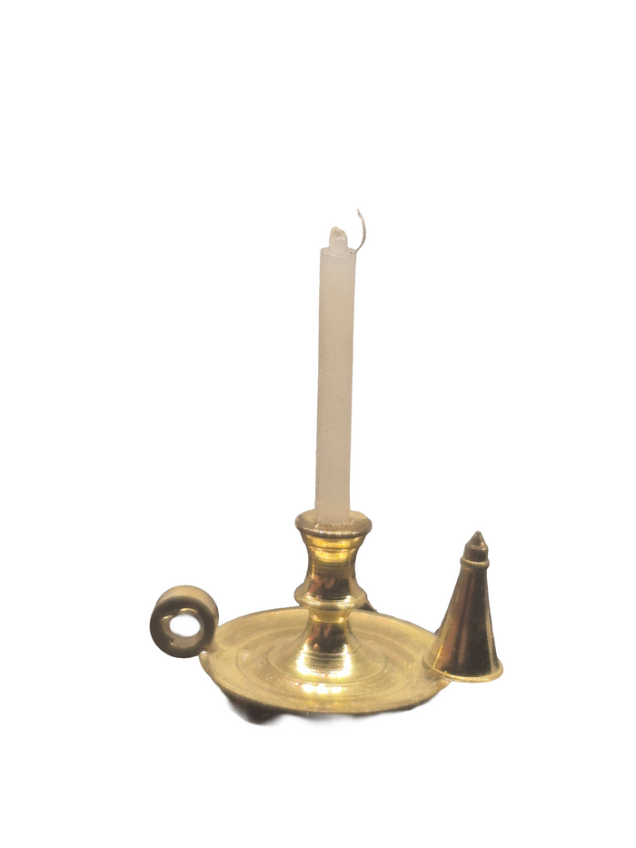 Alec Rothwell ‐ Golden Chamber Candlestick w/ Candle