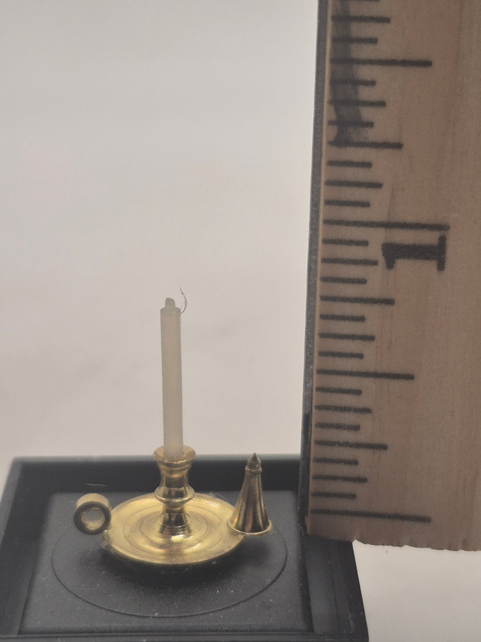 Alec Rothwell ‐ Golden Chamber Candlestick w/ Candle