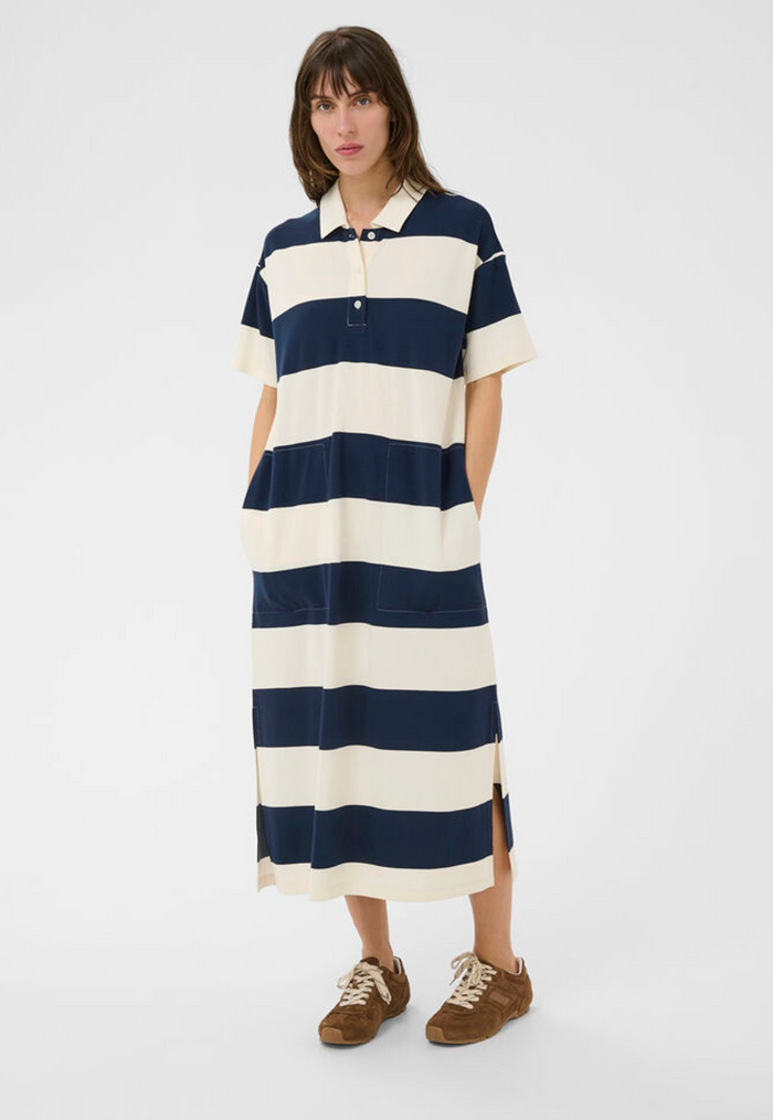 Alise Striped Dress - After Midnight Stripe