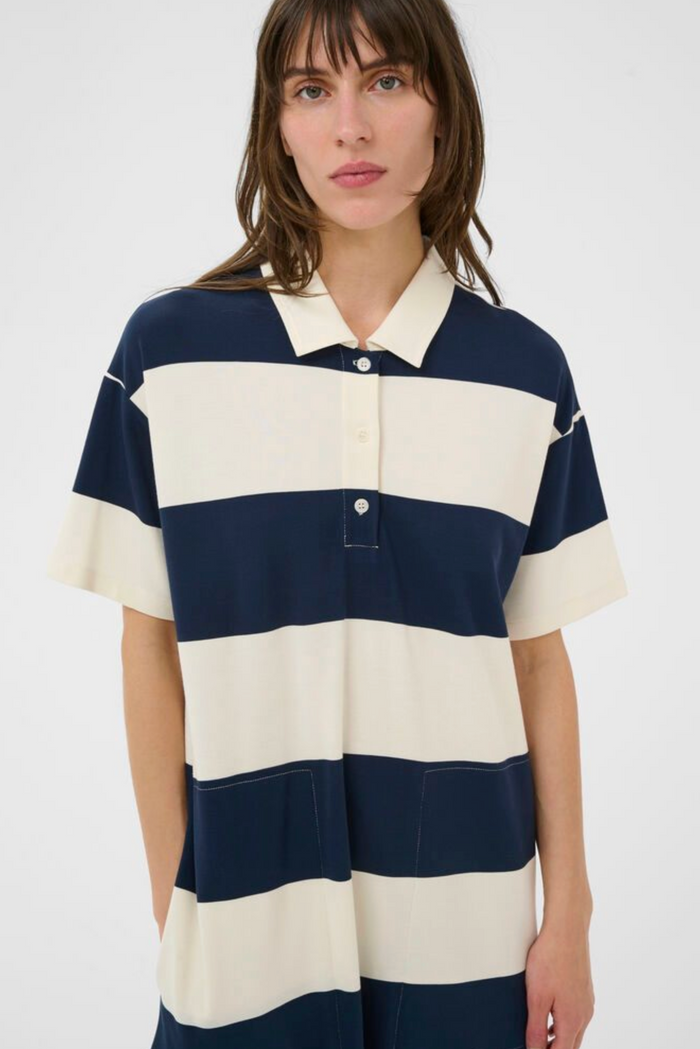 Alise Striped Dress - After Midnight Stripe