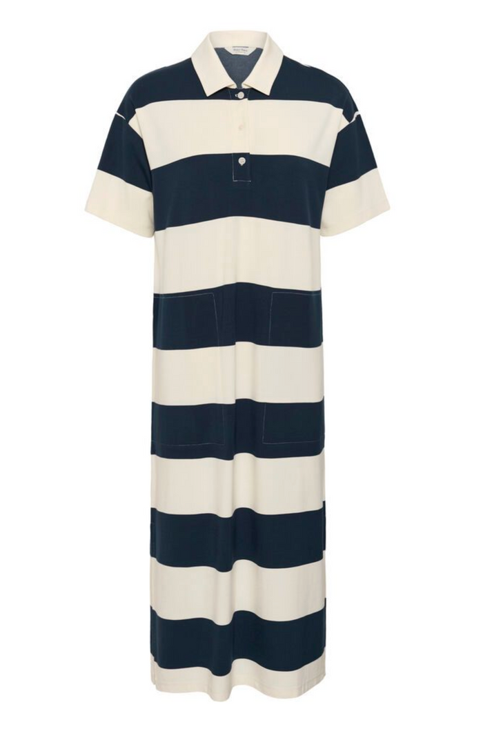 Alise Striped Dress - After Midnight Stripe