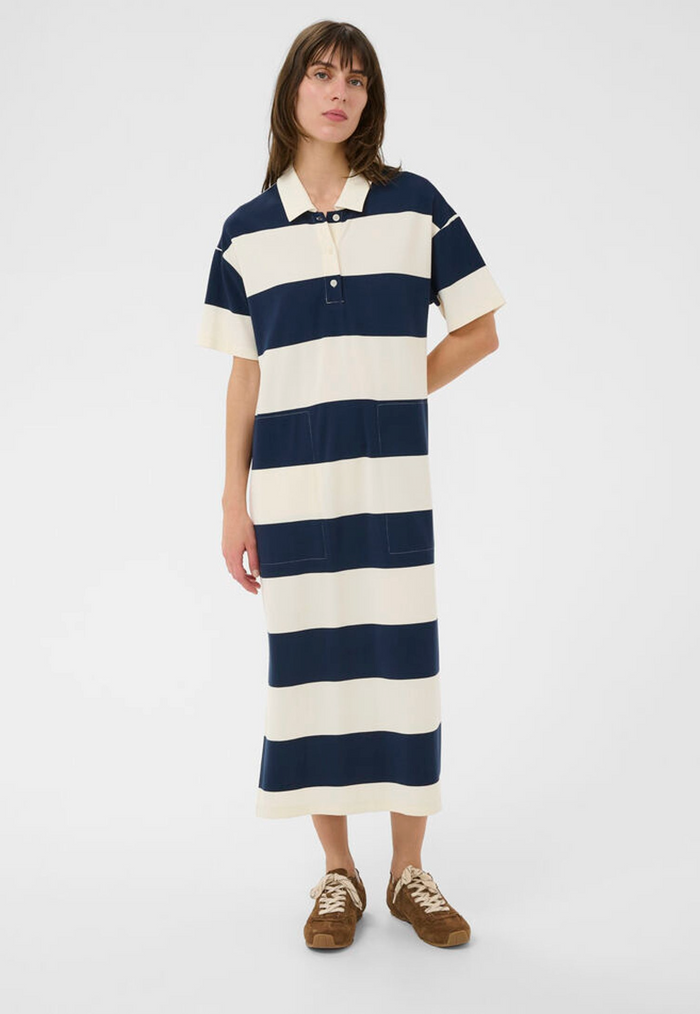 Alise Striped Dress - After Midnight Stripe