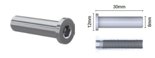 Allen key hex tensioner M6 Stainless Steel 316 - Image 1