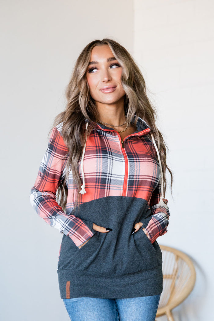 Ampersand Avenue halfzip Hooded sweatshirt Miss Understood