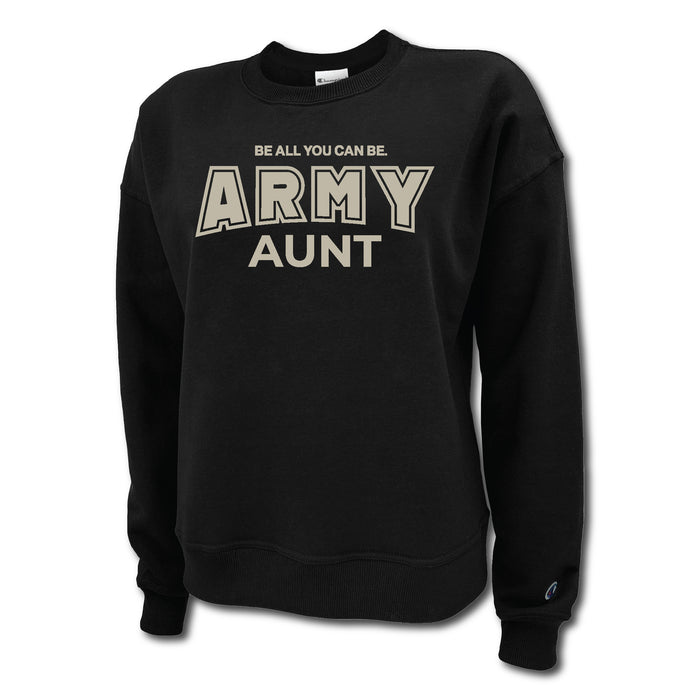 Army Champion Aunt Women's Crewneck (Black)