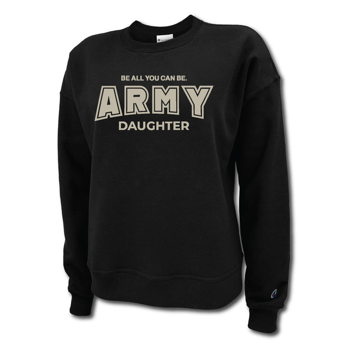 Army Champion Daughter Women's Crewneck (Black)