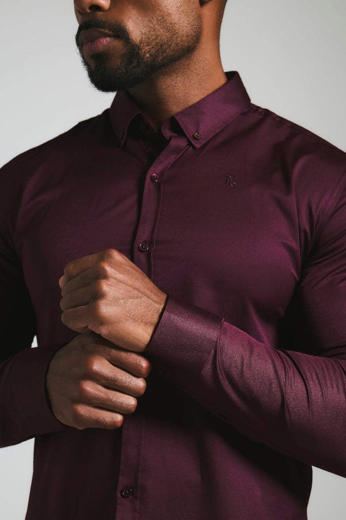 Athletic Fit Signature Shirt 2.0 in Burgundy