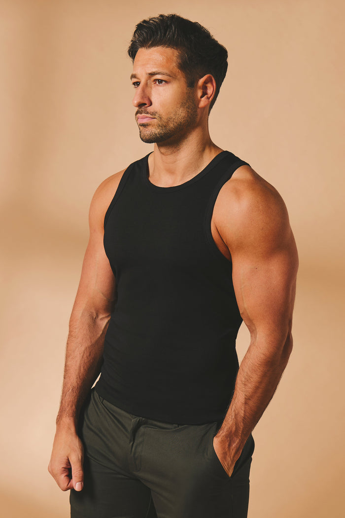 Athletic Fit Tank Top in Black - TAILORED ATHLETE - USA
