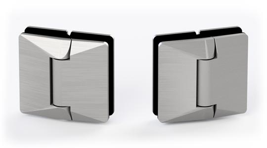Satin Stainless Steel / Glass to Glass