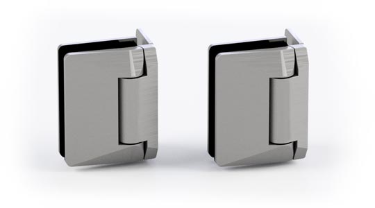 Satin Stainless Steel / Glass to Wall