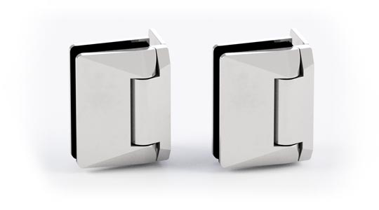 Polished Stainless Steel / Glass to Wall