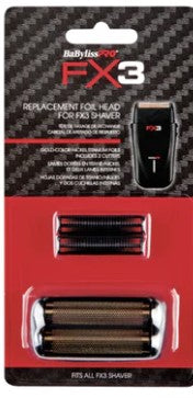 BaByliss PRO Replacement Foil Head With 2 Cutters For FX3 Shaver # FXX3RFB - Palms Fashion Inc.