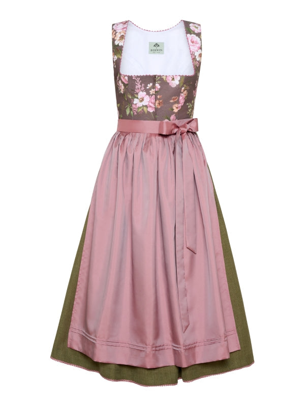 Berwin Maxi Dirndl 2pcs. 80cm "Lisa" brown/green