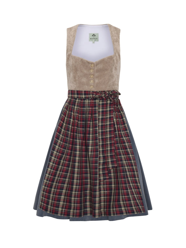 Berwin Velvet Dirndl 2pcs. 80cm "AlpenKay" beige